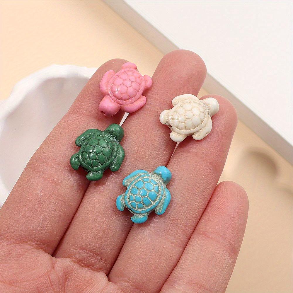 20/50/100pcs Stone Turtle Beads Bulk Marine Animal Beads Multi colored Turtle Beads, Marine Turquoise Beads Jewelry DIY Making Bead Kit