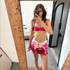 Damen Sexy Retro A-Linien Bikini Badeanzug - Vierteiliges Set