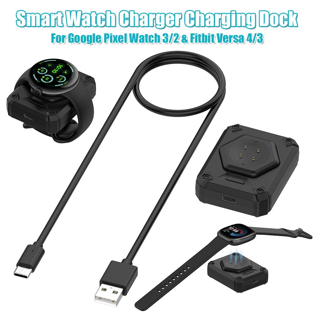 Portable Charging Stand Station Dock Replacement Accessories with Cable Charging Dock for Google Pixel Watch 3 & 2