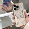 Luxus Schmetterling Glitzer Transparent Handyhülle Für iPhone 11 12 13 14 15 16 Pro Max 14 15 Plus Transparente Rückseite