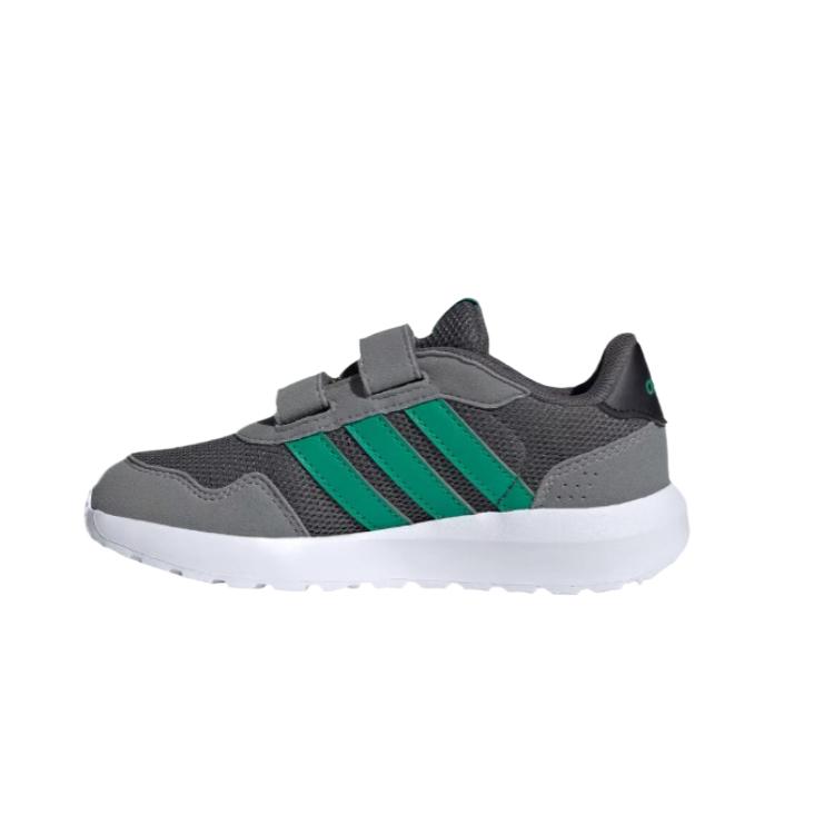 Adidas CF Comfortable Versatile Moisture-Wicking Durable Low-Top Casual Shoes Kids Sneakers Dark-Gray Grass-Green Gray JH6217