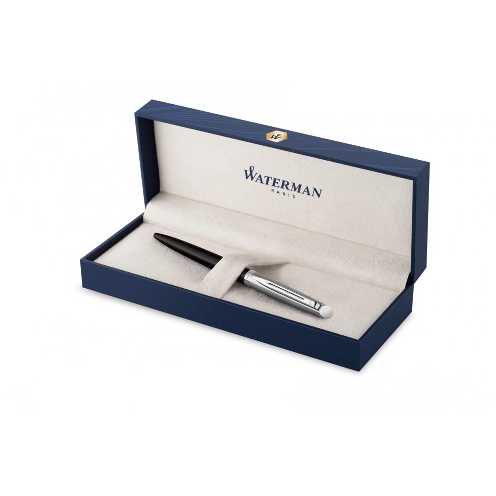 WATERMAN Official Metropolitan Essential Ballpoint Pen Luxury Brand Gift Satin Black CT 2146589Z Regular Import Product