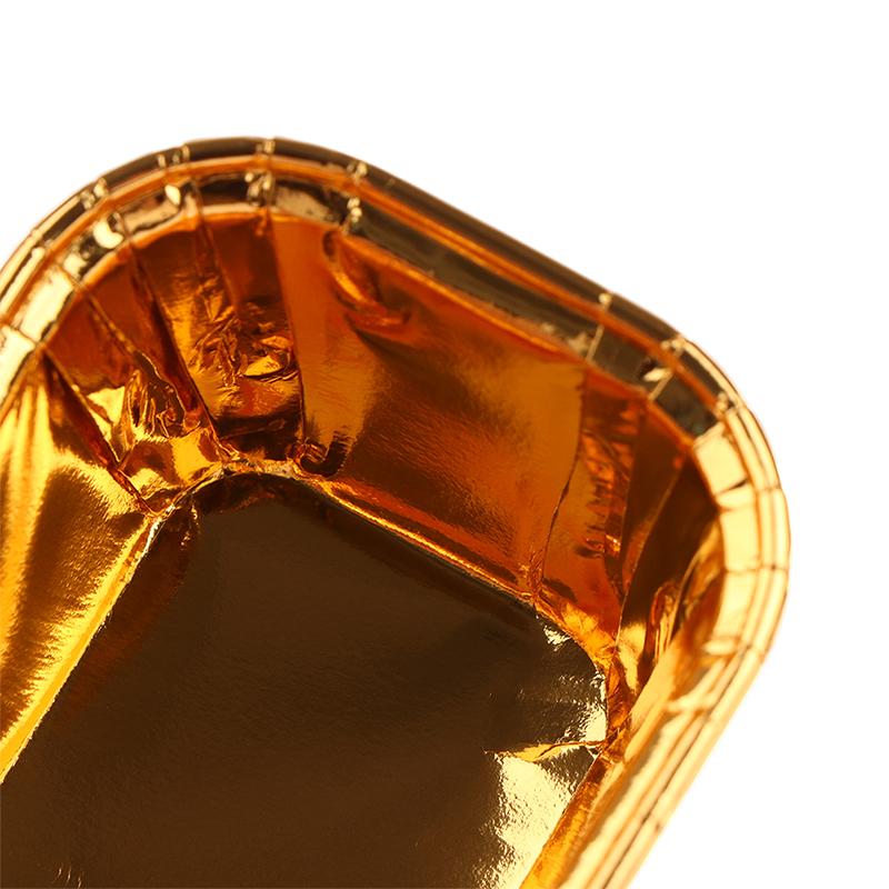 50Pcs Rectangular Aluminum Foil Tin Paper Cup Baking Cup Dessert Box Cake Box