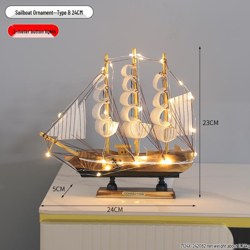 Segelboot Ornament - Modell für ruhige Fahrt zur Dekoration von Zuhause oder Büro