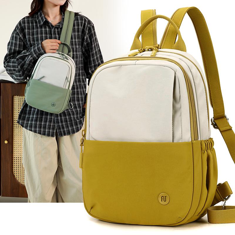 Contrast Color Multi-function Bag Chest Bag Women's Crossbody Bag Travel Backpack