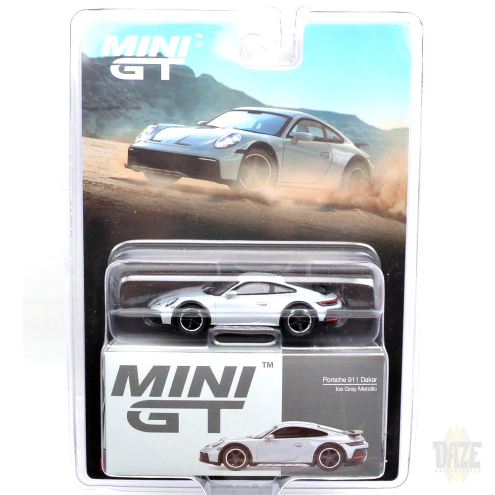 MINI GT 164 Scale MiJo TOYS - Porsche 911 Dakar (Ice Gray Metallic) синий