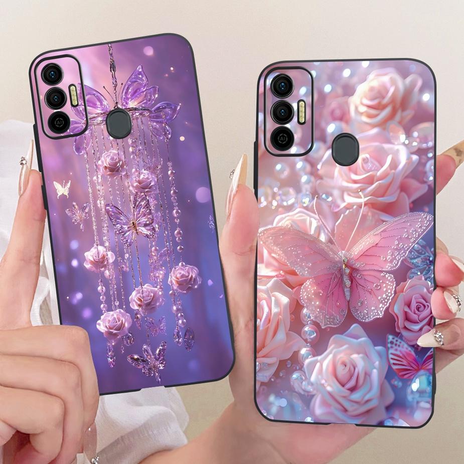 For Tecno Spark 7 Pro Case Spark7 T KF6p New Luxury Painted Cover Soft Silicone Case For Tecno Spark 7P 7T Spark7 Pro Funda Bags