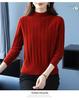 Women's Autumn Winter Wool Sweater: Short Half-High Collar, Knitted, Perfect for Mothers