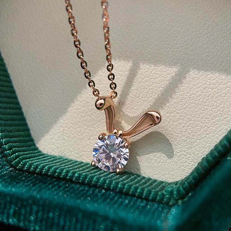 New jewelry animal collarbone chain zodiac rabbit simple 925 sterling silver necklace women s versatile daily gift 925 silver