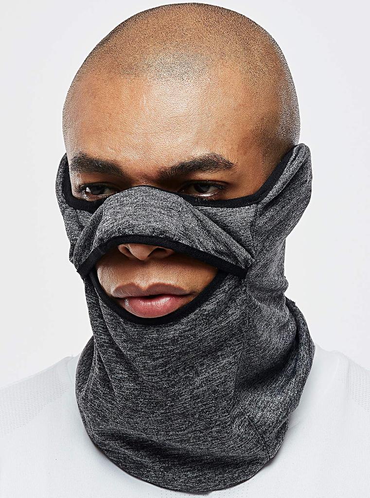 TARO WORKS Cycling Face Cover, Neck Guard, Mouth Opening, Size Adjustable, Unisex, Black