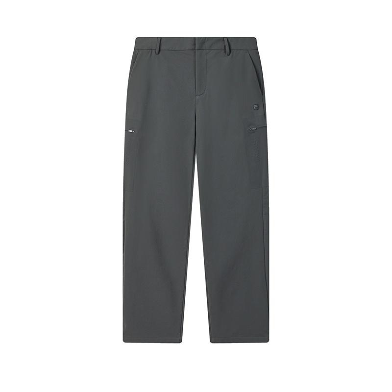 Fila Белые Модные Классические Простые Однотонные Удобные Универсальные Плетеные Повседневные Брюки Мужские брюки Теневой-Серый F11M613803FCC M