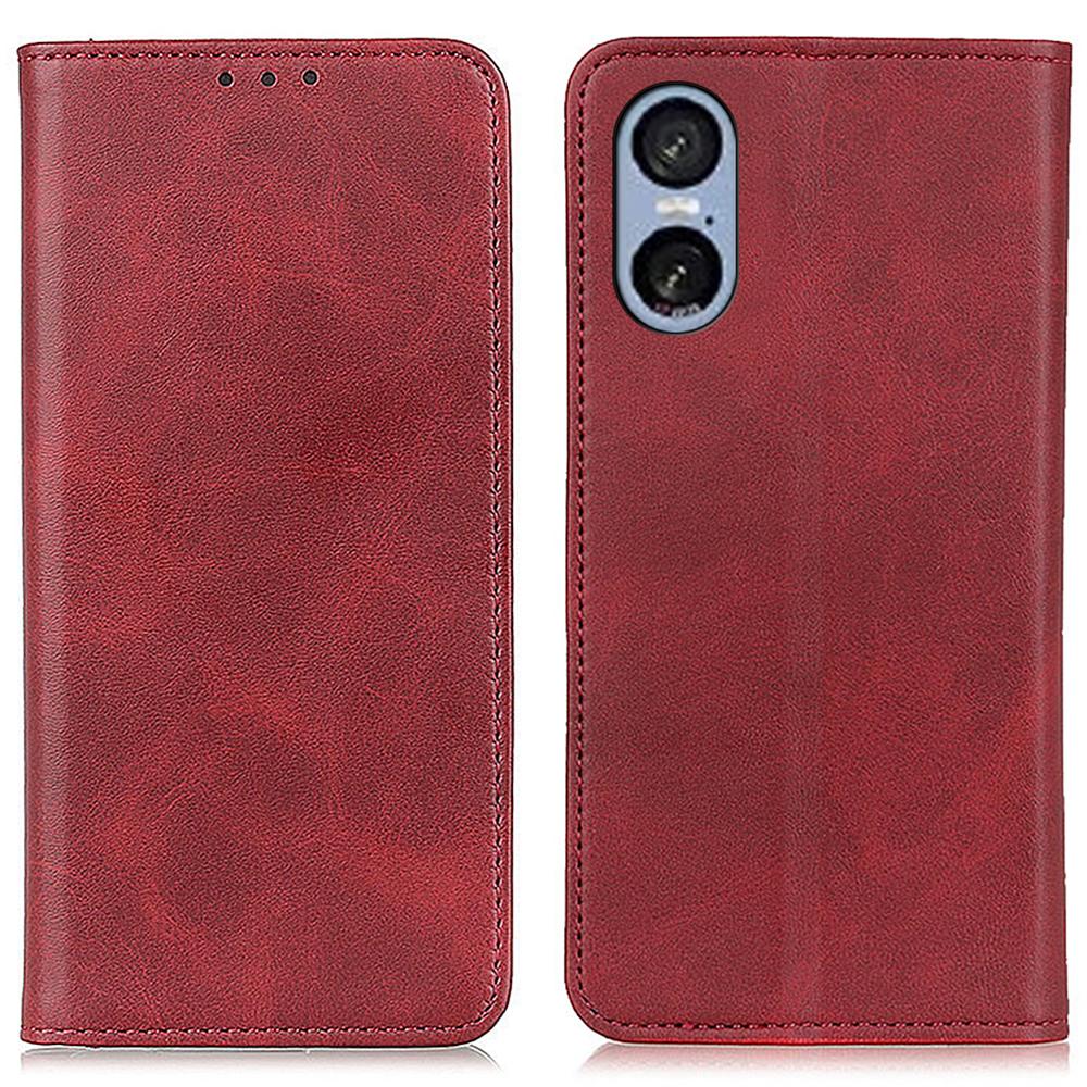 

Для Sony Xperia 5 VI Чехол Кошелек Раздельная Кожа Книжка Чехол для Телефона Red