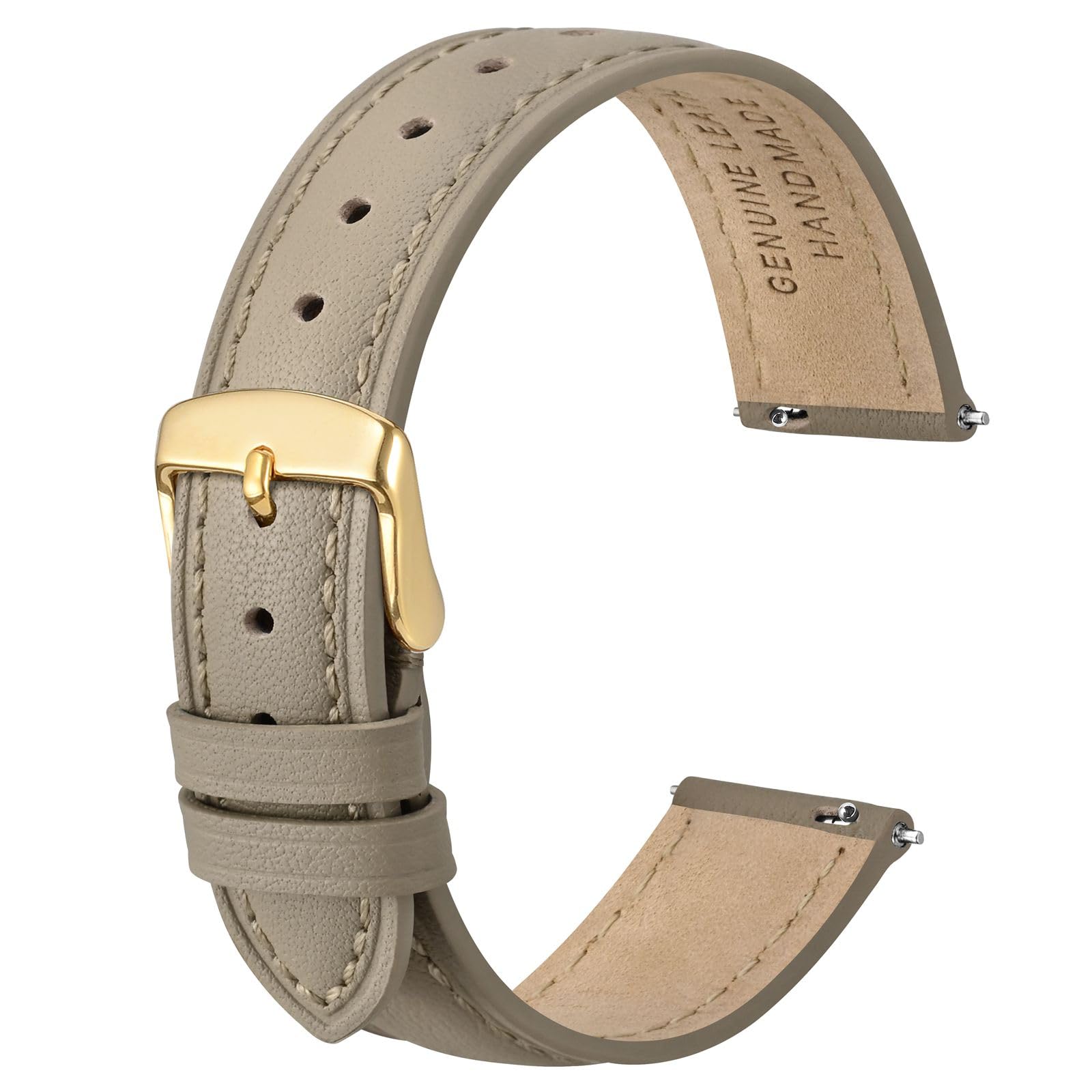 

[Anbeer] Leather Watch Strap Quick Release Elegant Watch Band Red for Women 12mm 14mm 12 mm