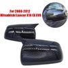 1 Pair Carbon Fiber Black Rearview Mirror Cover For Mitsubishi Lancer X10 EX EVO 2008 2009 2010 2011 2012, (NOT fit for with turn signal light)
