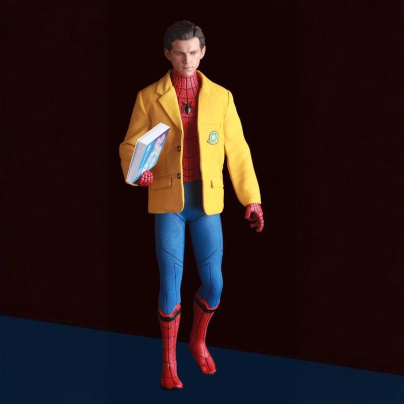 12 Inch Spider-Man Action Figure Yellow Suit Collectible Model Toy Boxed Desktop Decor Statue For Anime Movie Fans Collectors
