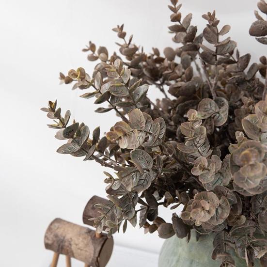 Planta de plástico única, realista, sem manutenção, decoração