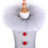 3Pcs Kids Girls Scary Halloween Clown Costume Clown Cosplay Costume Dress Gloves Red Hairpin Clown Makeup Kit Gifts
