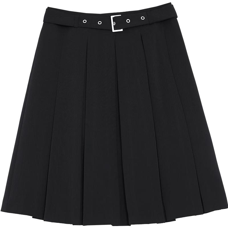 Betu Women s Belted A-line Pleated Skirt S