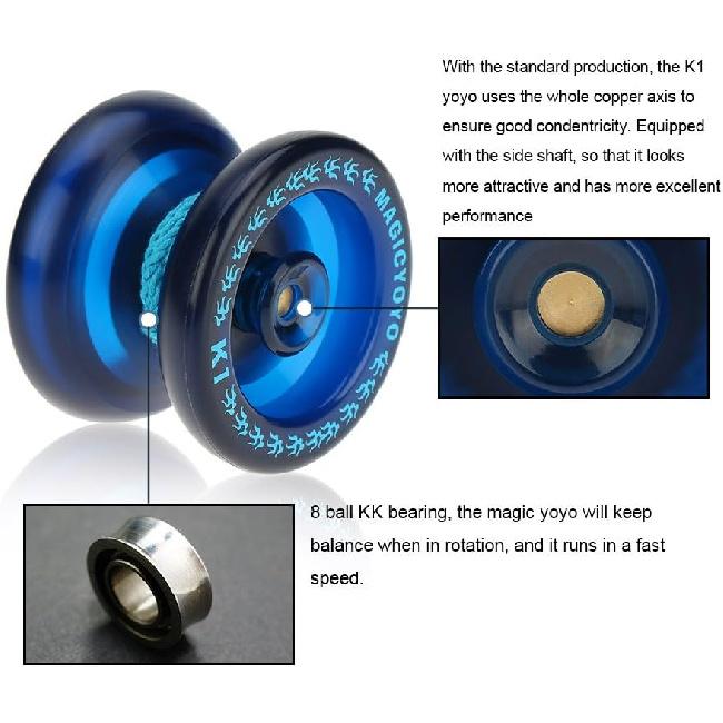 Professional Magic Yoyo K1 Spin ABS Yoyo 8 Ball KK Bearing with Spinning String for Kids