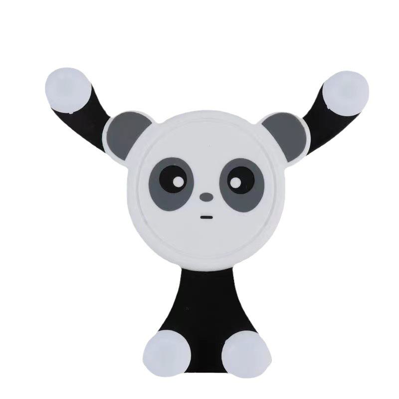 Cartoon Smiling Bear Car Phone Holder: Air Outlet Gravity Mount.