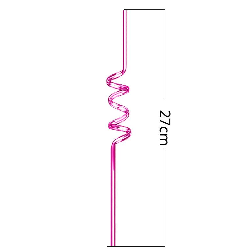 

Розовая соломинка для вечеринки на день рождения, украшение для вечеринки, бытовая многоразовая детская мультяшная пластиковая трубочка с разнообразными изогнутыми трубочками 15pcs