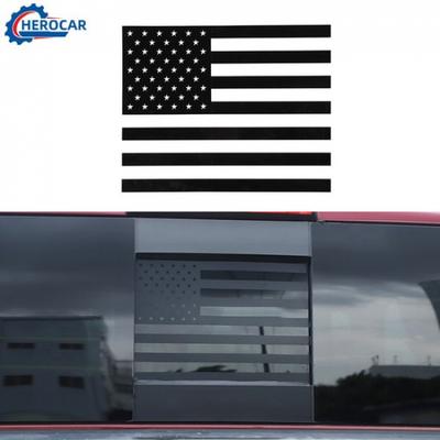 Rear Middle Window Trim Sticker Decal US Flag for Chevy Silverado/GMC Sierra