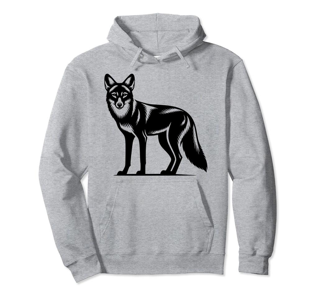 Jackal Dad Mom Lover - Monochrome Jackal Hoodie