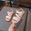 New Summer Sandals for Children, Breathable Beach Shoes, Girls' Sandals with Soft Cowhide Soles, Student Shoes