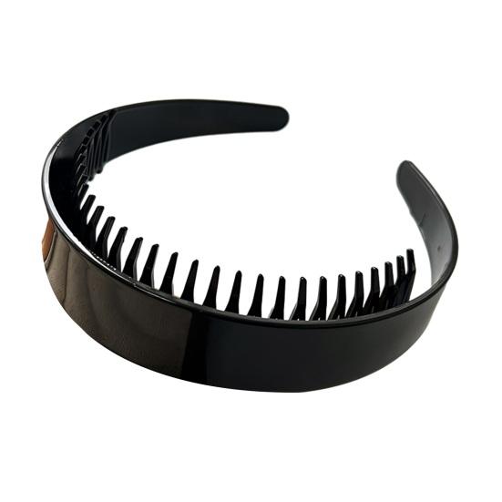 Women Headband Extra-Wide Anti-Slip Teeth Plastic Hair Hoop Strong Fixation Hairband Washing Face Hair Accessory