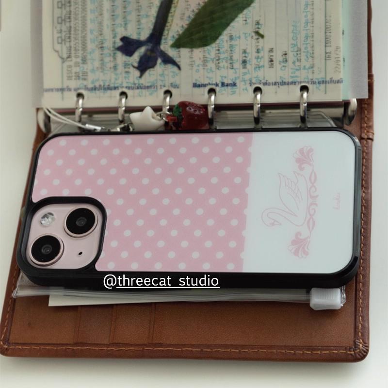 Y2k Korean Ins Chocolate Swan Wave Elements Couple Phone Case For iPhone 17 16 15 14 13 12 Pro Max 11 Plus Shockproof Back Cover