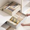 3-in-1 Drawer-Style Underwear Storage Box with Lid, Large-Capacity Compartmented Organizer for Home Use