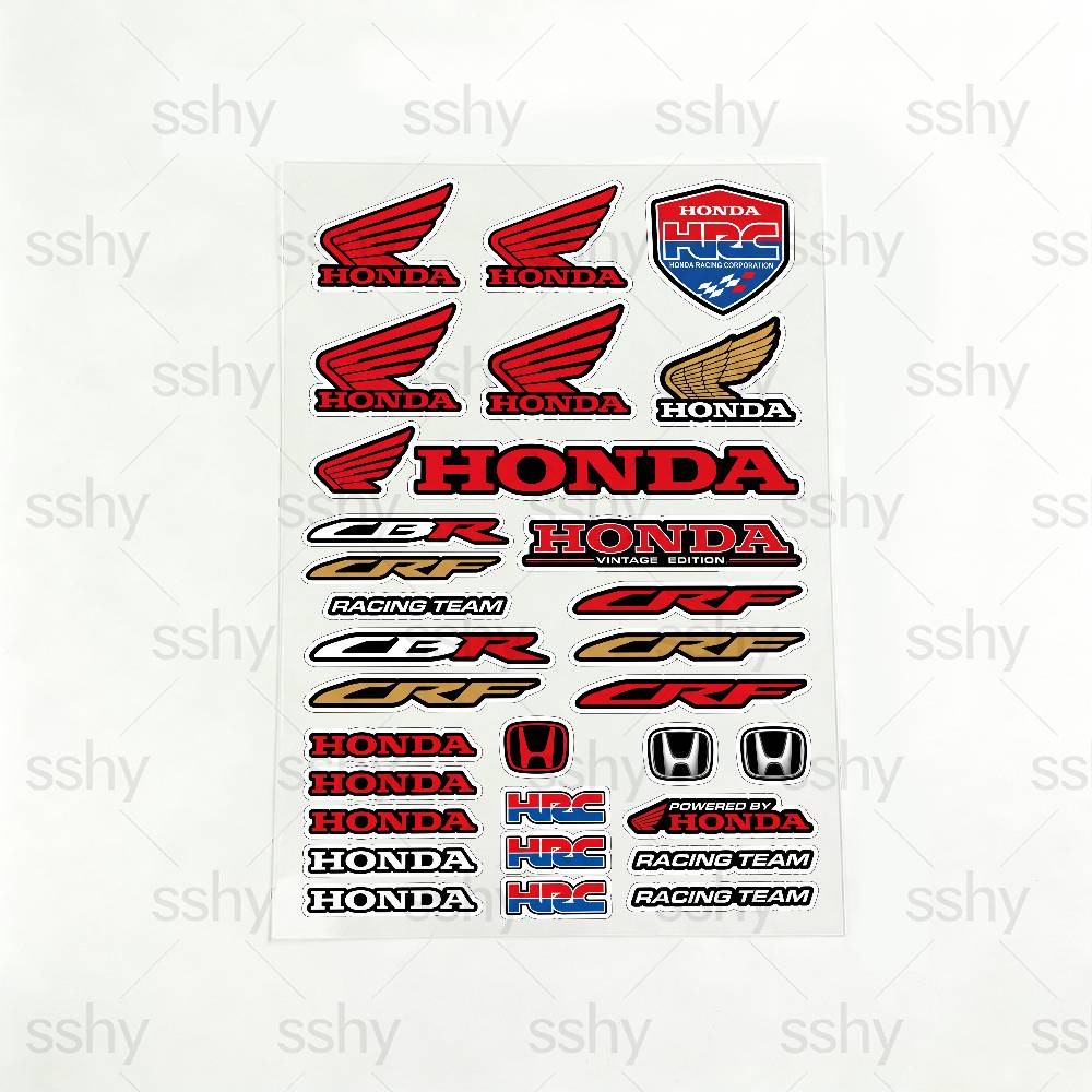 For Honda Waterproof Reflective Motorbike Stickers Easy Peel Removable Decals for Motorcycle Car