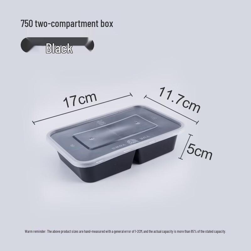 Handun Disposable 2-Compartment Food Containers