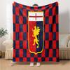 Lion Shield Genoa Flannel Blanket, Soft Polyester, Modern Design, All-Season for Camping, Travel, Gifts for holidays or birthdays