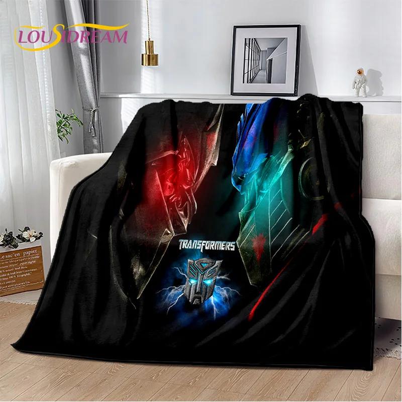 3D T-Transformers Cartoon Autobots Blanket,Soft Throw Blanket for Home Bedroom Bed Sofa Picnic Travel Office Rest Cover Blanket