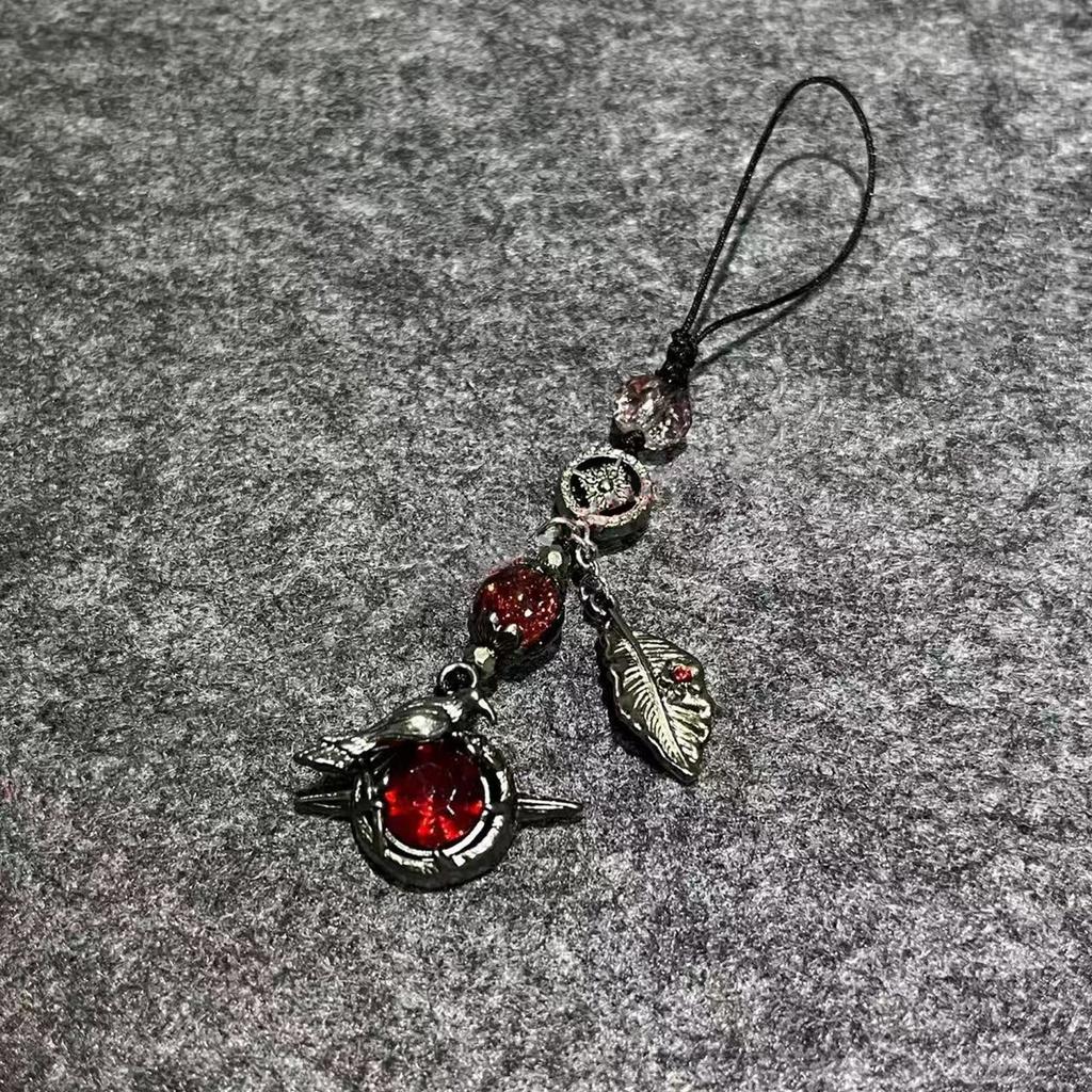 Unique Raven Phone Charm Keychain Versatile Crow Mobile Accessory Hanging Pendant For Unique And Creative Outfits