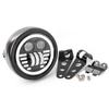 Round Motorcycle LED Headlight With Brackets Assembly High Power 26W Super Bright 6500K Retro Front Headlamp 12V Universal Parts