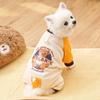 Thickened Dog Jumpsuit Color Block Comfortable Four Legged Clothes with D-Ring Bear Pattern Dog Warm Pajamas Outdoor