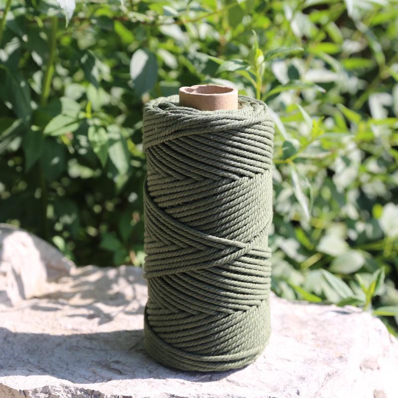 2 mm farbiges Baumwollfadenseil für selbstgemachte dekorative geflochtene Wandteppiche