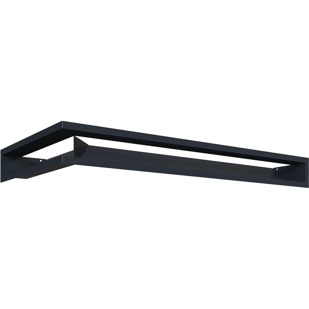Fireplace Grille KRATKI LUFT Graphite 9x80x40 Left Ventilation Set of 2 Pcs