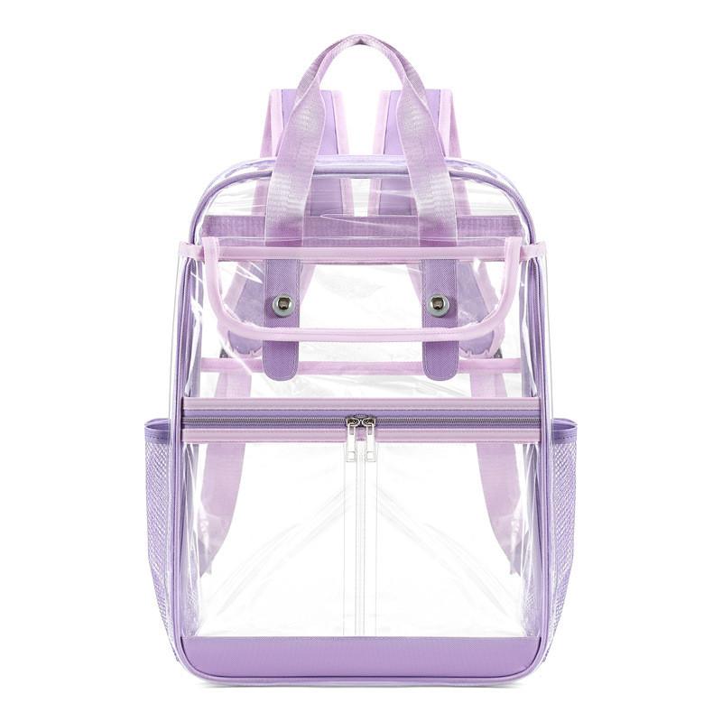 Sac à dos transparent en PVC pour le voyage et l'école avec design imperméable pour hommes et femmes