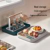 YIHUTEA Rectangular Light Luxury Draining Tea Tray