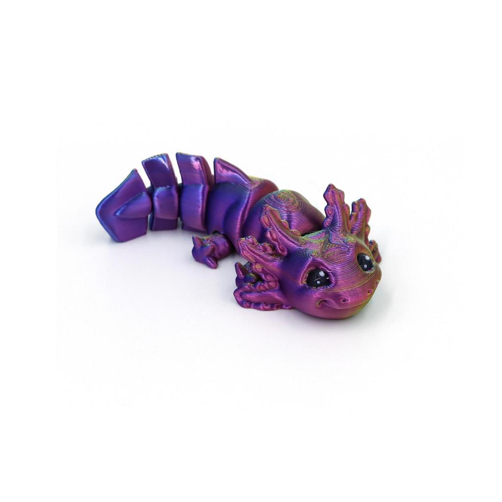 Articulated Axolotl Toy - 3D Printed Smiling Model