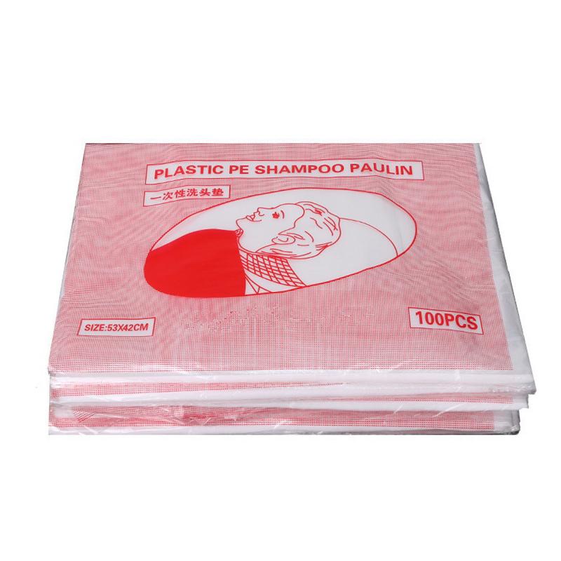 100Pcs Waterproof Disposable Hair Salon Cape Shampoo Washing Pad Hair Cleaning Shawl Professional Barber Grooming Accessory