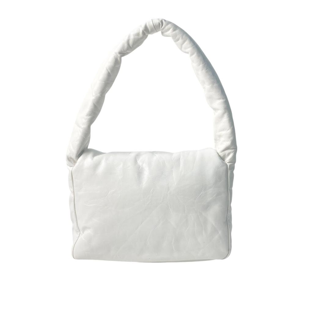 Gebrauchte BALENCIAGA Handtasche weiß/Silber Gummi Damen