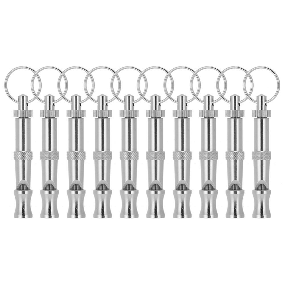 10PCS Metal Dog Training Device Frequency Adjustable Compact Pet Sound Training Tool Portable Smooth Surface