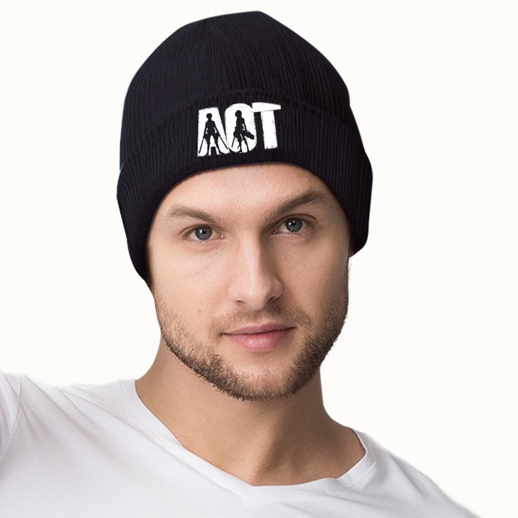 Attack on Titan Shingeki no Kyojin Titanenjäger Strickmütze Damen Unisex Skullies Beanies Wintermützen Anime Manga AOT Mütze