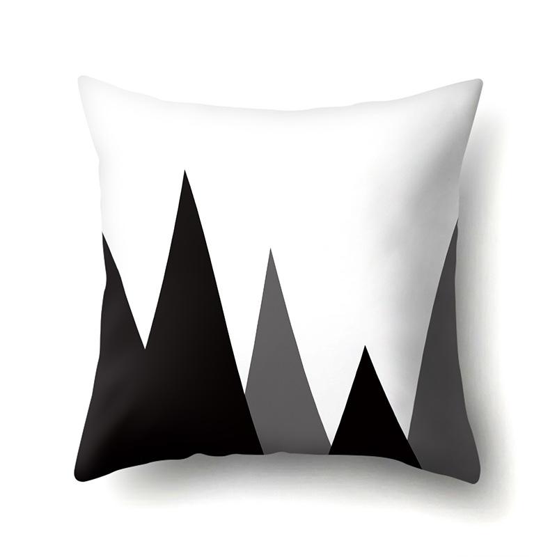 Polyester Pillow Case Geometric Decoration Home Petal Strip Printed Cushion Cover Bedside Cushion Cover Waist Cushion Cover
