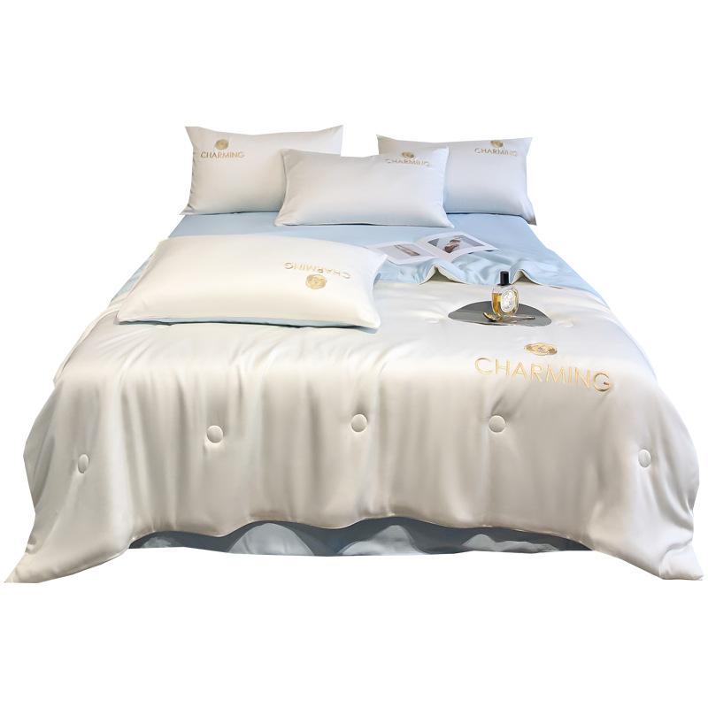 Letnia cienka kołdra miękka kołdra klimatyzacyjna kołdra czterosezonowa koc podwójny chłodzący pościel kołdry 150 kołdra na pojedyncze łóżko