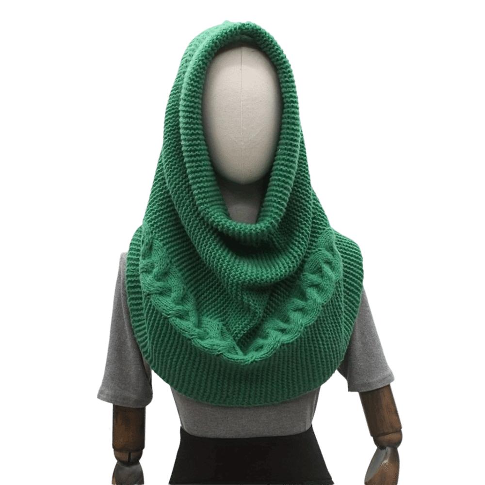 2-in-1 Neck Warmer Knit Neck Cover Chic Turtleneck Loop Scarf Commute